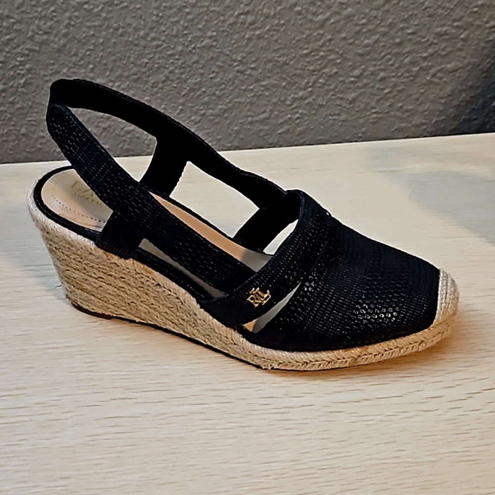 Ralph Lauren Penelope Espadrilles Black